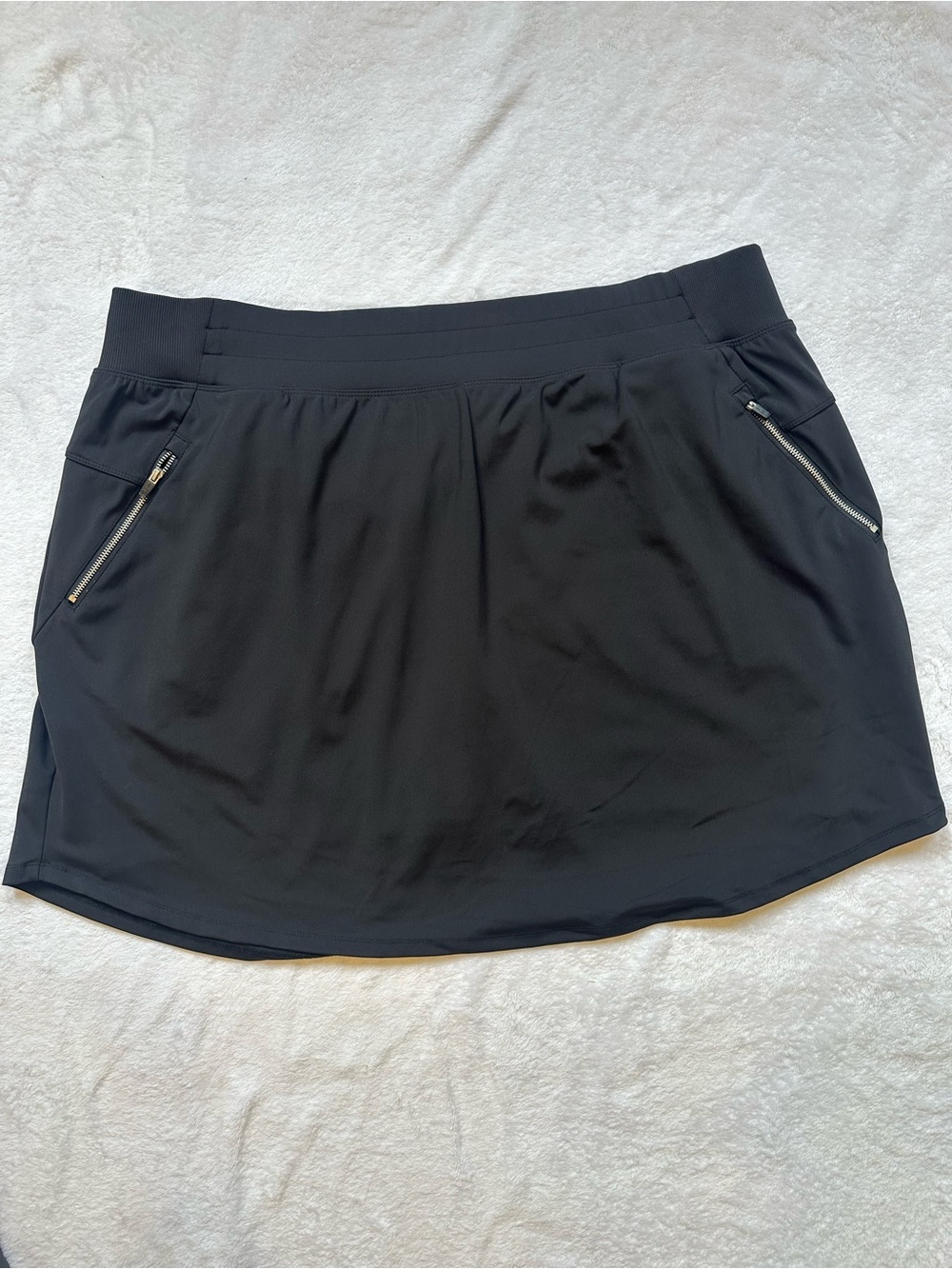 LIVI Lane Bryant Black Active Skort with Zip Pockets